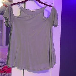 Garage off the shoulder tee